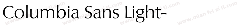 Columbia Sans Light字体转换